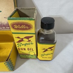 Vintage 50’s Erwin Weller Co. Gun Cleaning Kit Sioux City USA Yellow 4 Boxes