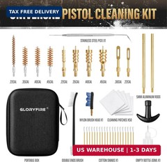 GLORYFIRE Universal Gun Cleaning Kit Fits .22 .357/9mm .38 .40 .45 Cal Handguns