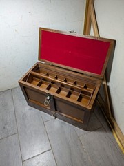 Vintage Rustic Wood Gun Cleaning Tool Box Maintenance + Caddy N49