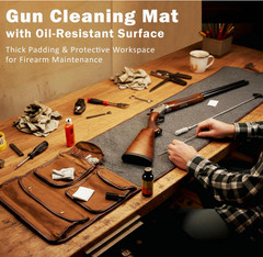 Heavy Duty Waxed Canvas Gun Cleaning Mat for Rifle & Pistol Maintenance