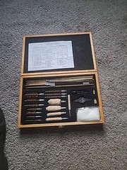 35pc Deluxe Universal Gun Cleaning Kit in Wood Case