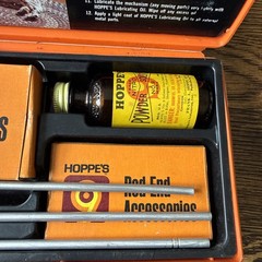 VINTAGE Hoppe’s No. 9 Gun Cleaning Kit In Case Cardboard Sleeve Oil Can Patches
