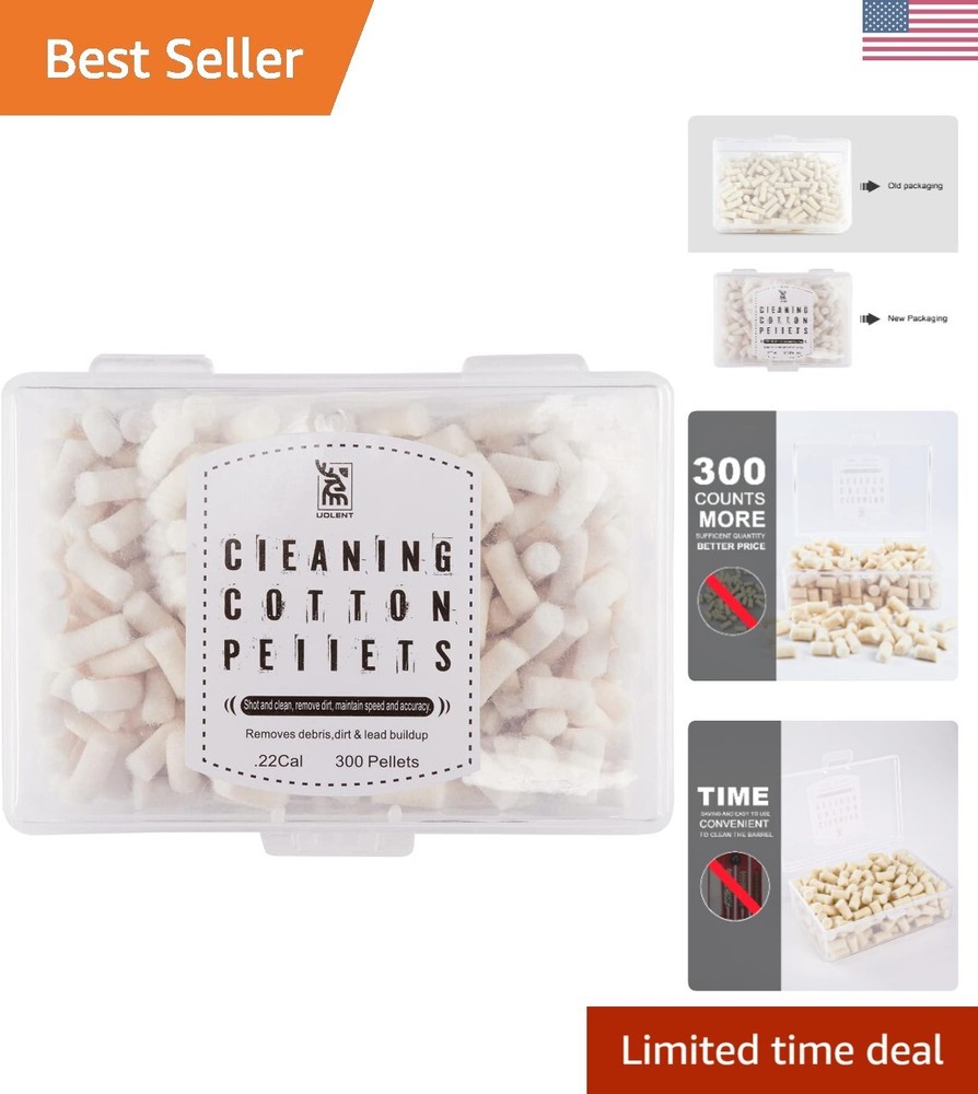Efficient Cleaning Solution with 300 Felt Pellets for .22 Caliber Firearms