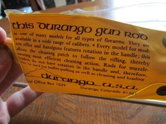 34″ Durango 1pc Gun Cleaning Rod – Mint in Sleeve – Setup for Shotgun Cleaning