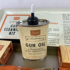 Vintage 1960’s Sears Ted Williams Rifle Cleaning Kit Metal Case