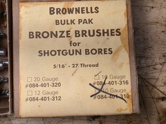 9 Phosphor Bronze Bristle 10ga Shotgun BORE Brush BRUSHES Std 5/16-27 Male
