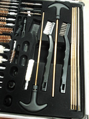 Gun Cleaning Kit Case & Contents Brushes, Mops, Jags More See Pics