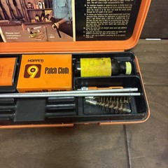 Hoppes 9 Gun Cleaning Kit VINTAGE With Storage Box Orange