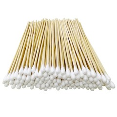 500 PCS 6 Inch Cotton Swabs Bamboo Handle