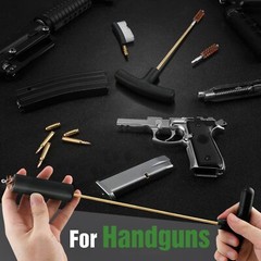 Swiss+Tech 16PC Handgun Cleaning Kit Cleaning Rod Bore Brushes Cleaning Patches
