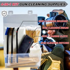 Gun Cleaning Kit in Big Box, 4-in-1 Cleaning Supplies Includes Brushes, Patch…