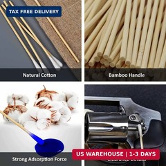 500PCS Cleaning Swabs 6in Bamboo Sticks Lint Free Cotton Applicators