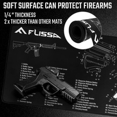 FLISSA 8PC Gun Cleaning Mat Set For Glock AR 12″x36″ Gun Cleaning Bench Non-Slip