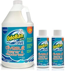 OdoBan Dive No-Rinse Wetsuit Cleaner Concentrate, Set of 3, 1 Gallon and 2-Pack
