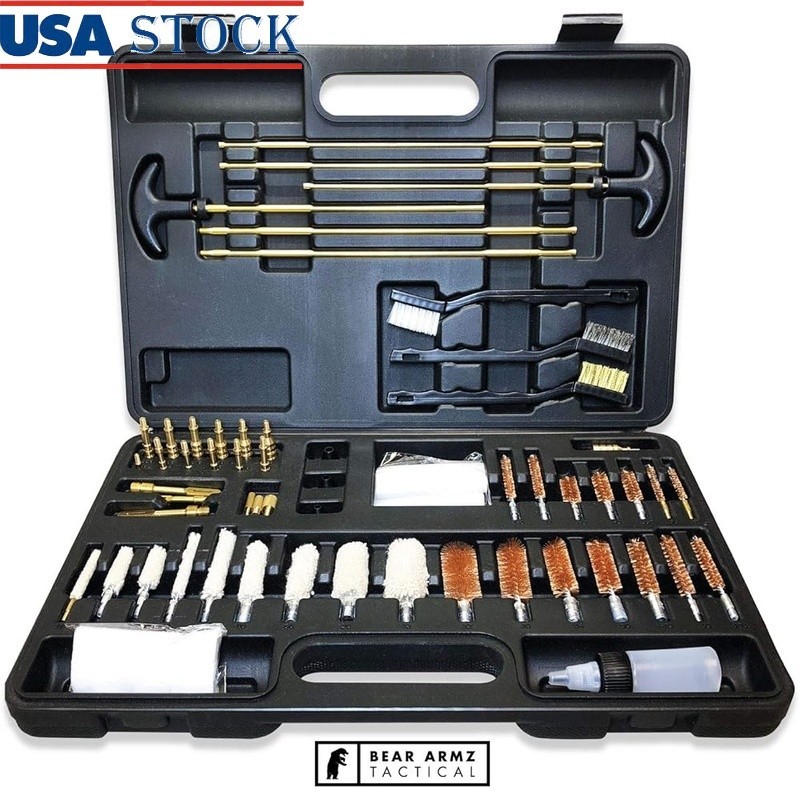 Gun Cleaning Kit All-in-One Pistol Rifle Shotgun Accessories Durable Case New