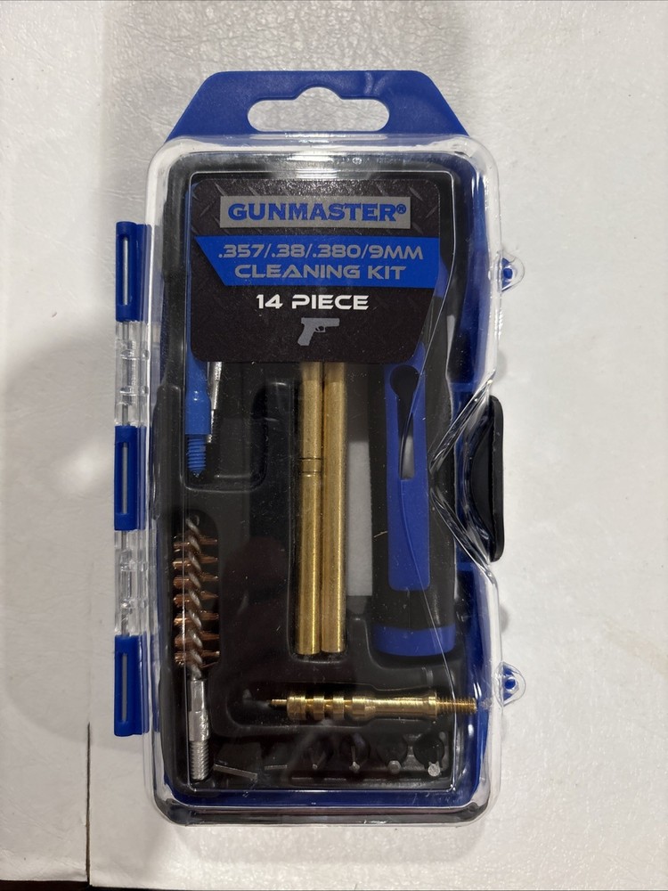 Gunmaster .357 .38 / 9mm Cleaning Kit For Pistols 14 Piece Compact Gun Master