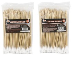 400 IIT 6″ INDUSTRIAL BAMBOO HANDLE COTTON SWABS TIPS DETAILING CLEANING Q GUN