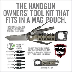 19-in-1 Pistol Multitool & Handgun Utility Tool | Gun Maintenance Kit, 1911 Wren