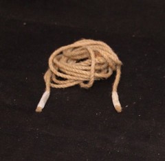 VINTAGE MILITARY LOT OF 2 MAUSER RIFLE PULL THROUGH BORE CLEANING ROPE & WEIGHT