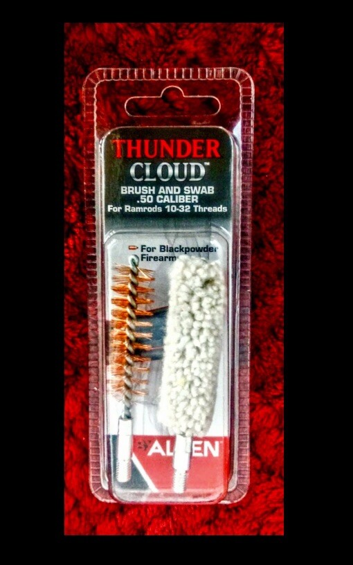 Allen Thunder cloud brush and swab .50 caliber for ramrods 10-32 threads