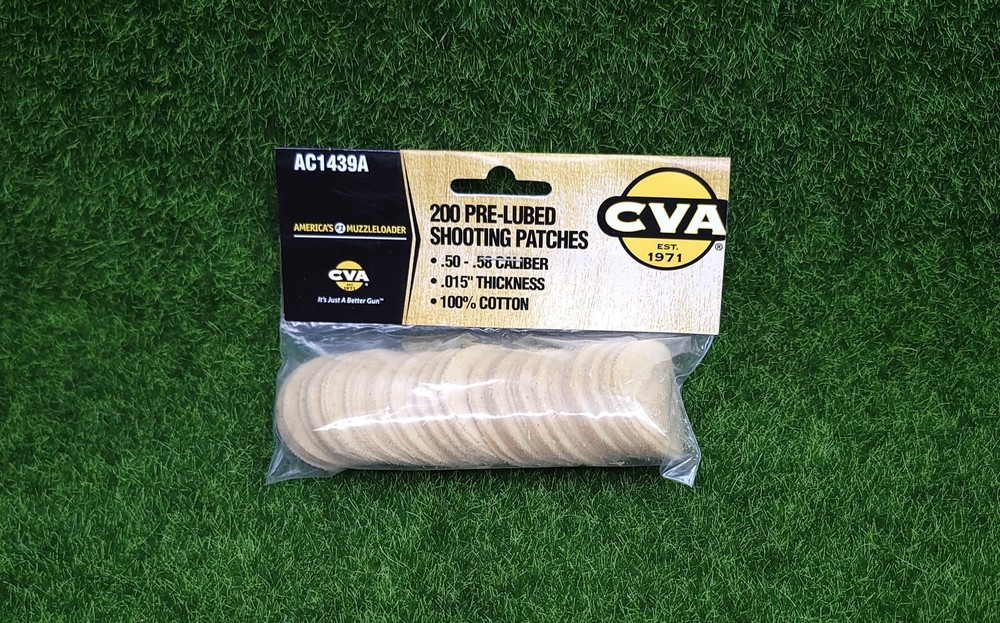 CVA Slick Load Prelubed Shooting Patches .50 – .58 Caliber ~ [100 Pack] #AC1439A