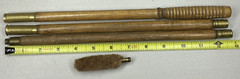 Vintage Wood & Brass 3 Piece Shotgun Cleaning Rod With Soft Tip