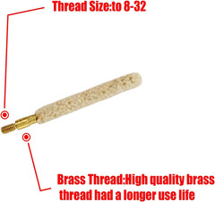 .22 Cal Bore Mop Gun Cleaning Brush for 22Lr Rifle Pistol Handgun Cleaning (6 Pi