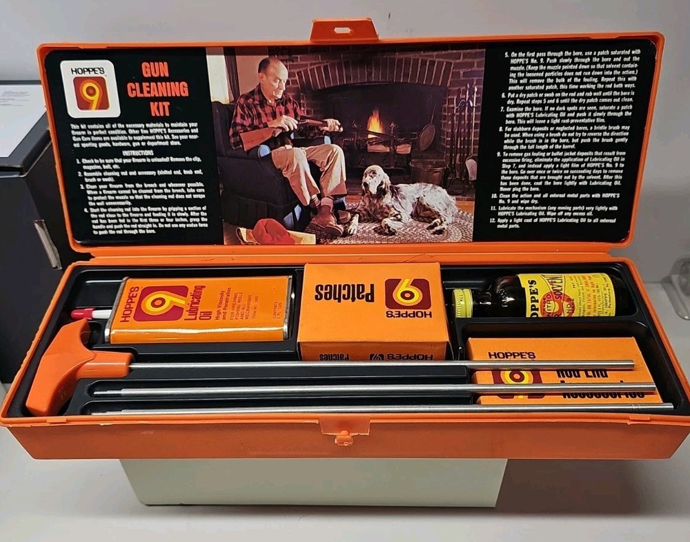 Vintage Hoppes 9 Gun Cleaning Kit In Original Sleeve
