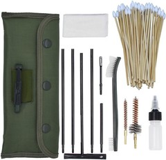 Universal 13-Piece Gun Cleaning Kit with Brass & Nylon Brushes – Compact Design