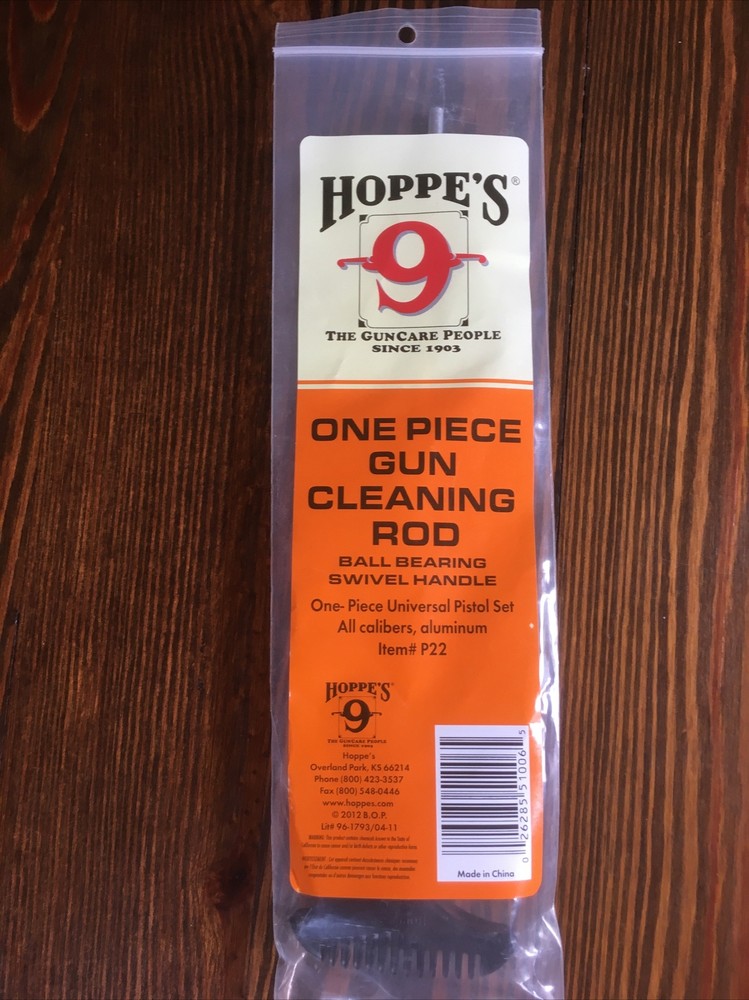 Hoppe’s 9 One-Piece Aluminum Pistol Cleaning Rod