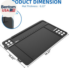 Gun Cleaning Mat, Premium Magnetic Pad with Organizer Parts Tray, Anti-Slip Rubb