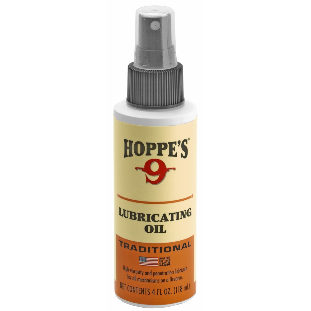 Hoppe’s No. 9 Lubricating Oil 4oz High Viscosity Long Lasting Gun Lube Bottle