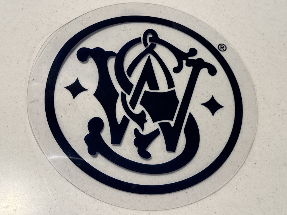 S&W Smith & Wesson Logo Clear and Blue Counter Mat