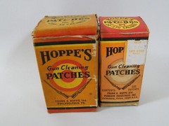 VINTAGE HOPPE’S GUN CLEANING PATCHES NO. 2 .22-.270 CAL & NO. 3 .270-.35 CAL