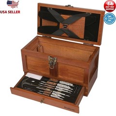 Universal 25 – Piece Wood Gun Cleaning Tool Components Parts Organizers Chest