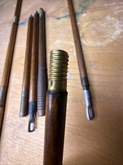 Antique 3 Piece Wood Wooden Rifle Shotgun Gun Barrel Cleaning Rod Lot of 3