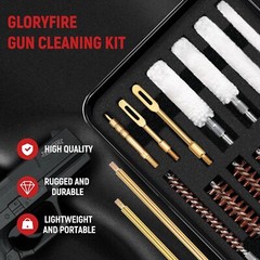 Pistol Cleaning Kit Brass Brush and Brass Jag Adapter with Portable Case