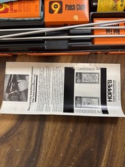 Hoppes 9 Old Vintage Gun Cleaning Kit & Storage Box Nice Orange Hard Case 1980s