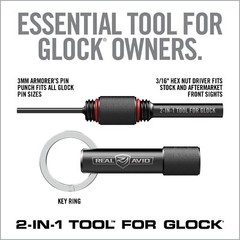 Real Avid 2-in-1 Tool for Glock Handguns, Includes Glock Compatible Front…