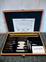 💥Winchester Universal Gun Cleaning Kit Rods Brushes Patches Swabs Wood Box💥