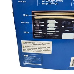 GunMaster Deluxe 42 Piece Universal Gun Cleaning Kit Rods Brushes Mops Wood Box