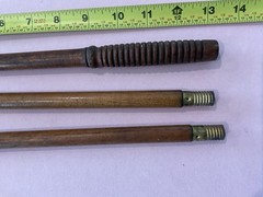ANTIQUE GUN RIFLE SHOTGUN WOOD BRASS CLEANING ROD BARREL 3 PIECE WOODEN