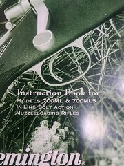 Remington 700 ML Muzzle Loader Owners / Users Manual New Old Stock 700ML