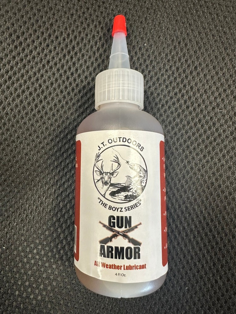 J. T. Outdoors Gun Armor Oil 4 oz. Bottle All Weather Lubricant