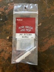 Outers Gun Bore Brush & Mop ~ .243, .25 Caliber 6.5 Rifle ~ Item 93104