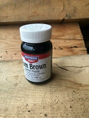 BIRCHWOOD CASEY PLUM BROWN BARREL METAL FINISH IN 5 OZ. JAR, PART # 14130