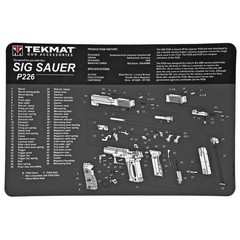 TekMat TEKR17SIGP226 Sig P226 Cleaning Mat Gray/White Rubber 11″x17″ Sig P226 P