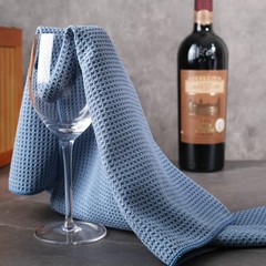 POLYTE Premium Microfiber Kitchen Dish Hand Towel, Waffle Weave, 12-Pack, 16×28″