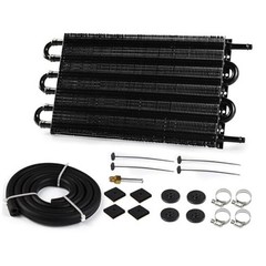 5/16″ Transmission Oil Cooler, Aluminium 6 Pass Tube and Fin Cooler Kit 6 Row