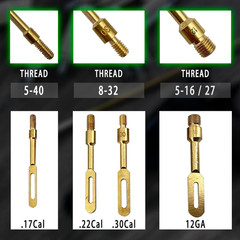 Solid Brass Gun Patch Holder Shotgun Cleaning Kit 12 Gauge Cloth Slotted Tip for
